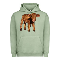 Pigment Oil Green red angus calf Urban Hoodie - LillyAllenDesigns