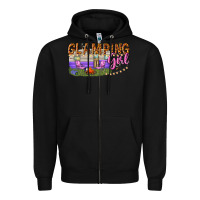 Black glamping girl Zipper Hoodie - texasbilliewilder