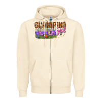 Sandshell glamping girl Zipper Hoodie - texasbilliewilder