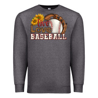 Charcoal Heather live love baseball Premium Sweatshirt - HRA Design Shop
