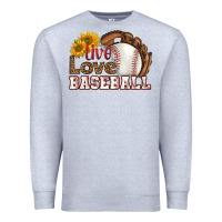 Heather Grey live love baseball Premium Sweatshirt - HRA Design Shop