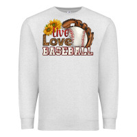 Oatmeal Heather live love baseball Premium Sweatshirt - HRA Design Shop