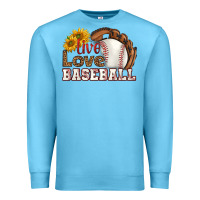 Ocean Blue live love baseball Premium Sweatshirt - HRA Design Shop