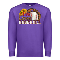 Purple live love baseball Premium Sweatshirt - HRA Design Shop
