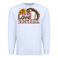 White live love baseball Premium Sweatshirt - HRA Design Shop