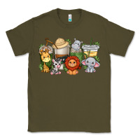 Army Green cute baby safari animals coffee cups Classic Tee - texasbilliewilder