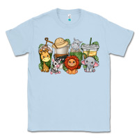 Dusty Blue cute baby safari animals coffee cups Classic Tee - texasbilliewilder