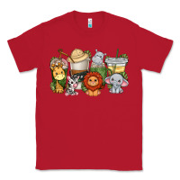 Red cute baby safari animals coffee cups Classic Tee - texasbilliewilder