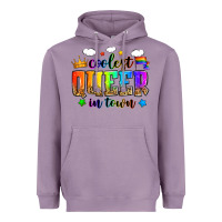 Lavender coolest queer in town Heavyweight Hoodie - Zillion Design Studio