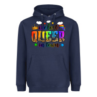 Navy coolest queer in town Heavyweight Hoodie - Zillion Design Studio