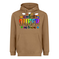 Toasted Coconut coolest queer in town Heavyweight Hoodie - Zillion Design Studio