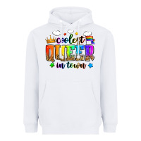 White coolest queer in town Heavyweight Hoodie - Zillion Design Studio
