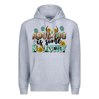 Heather Grey adulting is some bullshit Premium Hoodie - NancyCooperArtShop