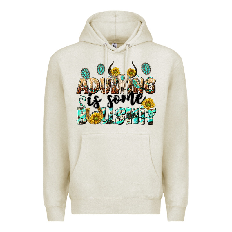 Adulting Is Some Bullshit Premium Hoodie by NancyCooperArtShop | Teevron