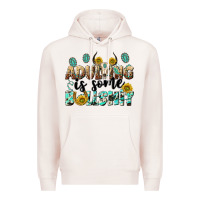 Pale Pink adulting is some bullshit Premium Hoodie - NancyCooperArtShop