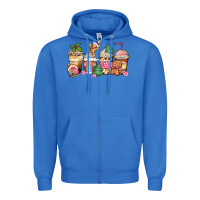 True Royal pink gingerbread coffee cups Zipper Hoodie - Zillion Design Studio