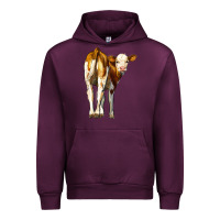 Mauve Wine simmental calf Urban Hoodie - LillyAllenDesigns