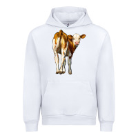 White simmental calf Urban Hoodie - LillyAllenDesigns