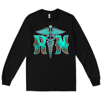 Black registered medical symbol nurse Long Sleeve Tee - BarkalooDesign