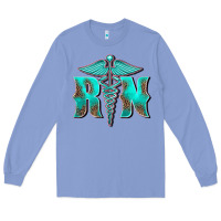 Colony Blue registered medical symbol nurse Long Sleeve Tee - BarkalooDesign