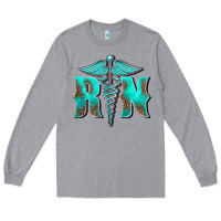 Heather Grey registered medical symbol nurse Long Sleeve Tee - BarkalooDesign