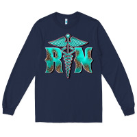 Navy registered medical symbol nurse Long Sleeve Tee - BarkalooDesign