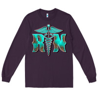 Plum registered medical symbol nurse Long Sleeve Tee - BarkalooDesign