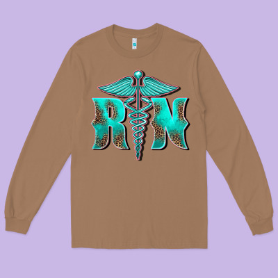 Registered Medical Symbol Nurse Long Sleeve Tee Designed By Barkaloodesign