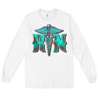 White registered medical symbol nurse Long Sleeve Tee - BarkalooDesign