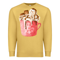 Antique Gold hotcocoa with snowman  fa element Premium Sweatshirt - FaDigitalArtStudio