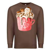 Chestnut hotcocoa with snowman  fa element Premium Sweatshirt - FaDigitalArtStudio
