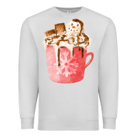 Dove Grey hotcocoa with snowman  fa element Premium Sweatshirt - FaDigitalArtStudio