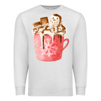 Oatmeal Heather hotcocoa with snowman  fa element Premium Sweatshirt - FaDigitalArtStudio