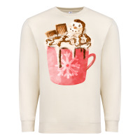 Sandshell hotcocoa with snowman  fa element Premium Sweatshirt - FaDigitalArtStudio