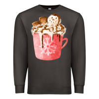 Smoke hotcocoa with snowman  fa element Premium Sweatshirt - FaDigitalArtStudio