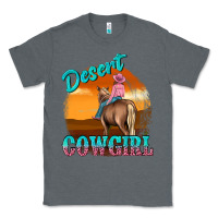 Charcoal Heather desert cowgirl Classic Tee - texasbilliewilder