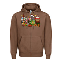 Chestnut Christmas coffee cups with Pitbull Zipper Hoodie - RanaPortraitStore