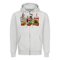 Dove Grey Christmas coffee cups with Pitbull Zipper Hoodie - RanaPortraitStore