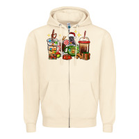 Sandshell Christmas coffee cups with Pitbull Zipper Hoodie - RanaPortraitStore