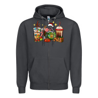 Smoke Christmas coffee cups with Pitbull Zipper Hoodie - RanaPortraitStore