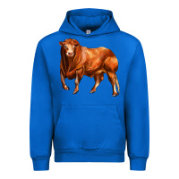 Cobalt red angus bull Urban Hoodie - LillyAllenDesigns