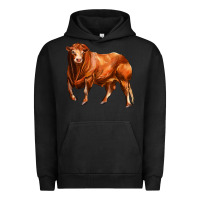 Pigment Black red angus bull Urban Hoodie - LillyAllenDesigns
