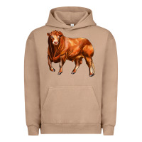 Pigment Burro red angus bull Urban Hoodie - LillyAllenDesigns