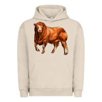 Pigment French Oak red angus bull Urban Hoodie - LillyAllenDesigns