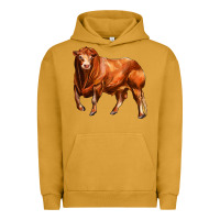 Pigment Peanut Butter red angus bull Urban Hoodie - LillyAllenDesigns