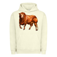 Pigment Pistachio red angus bull Urban Hoodie - LillyAllenDesigns