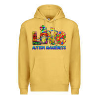 Antique Gold autism awareness love Premium Hoodie - BarkalooDesign