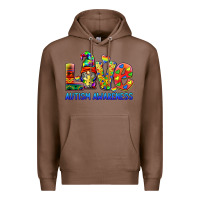 Chestnut autism awareness love Premium Hoodie - BarkalooDesign