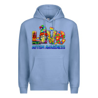 Colony Blue autism awareness love Premium Hoodie - BarkalooDesign