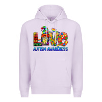 Lilac autism awareness love Premium Hoodie - BarkalooDesign